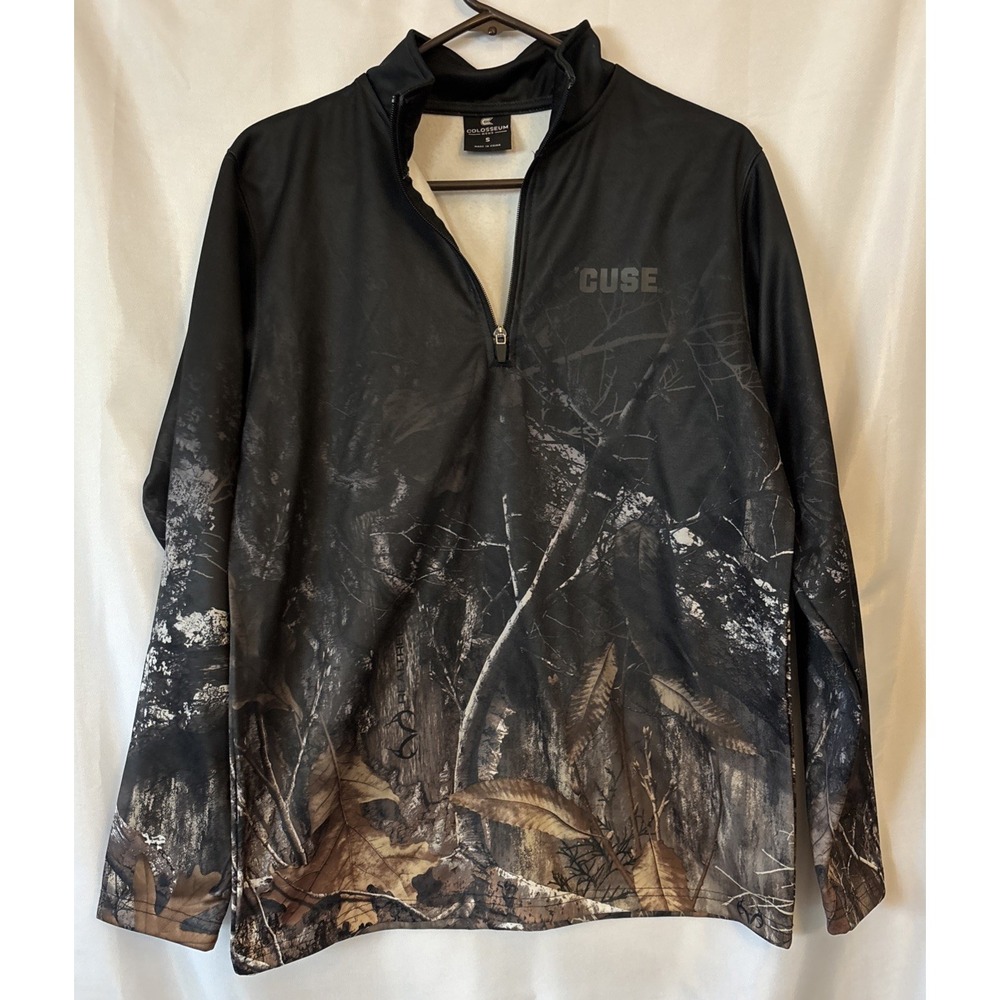 COLLOSEUM "CUSE"  MENS/Women's REALTREE CAMO 1/4 ZIP JACKET Size S